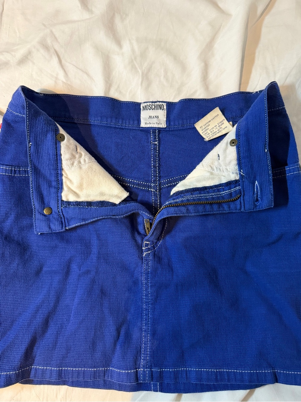 Vintage Moschino Royal Blue Jean Skirt